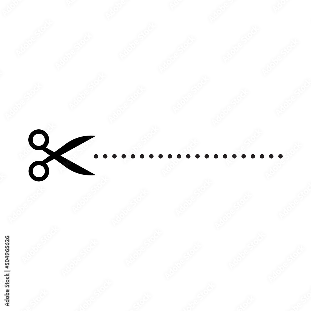 Scissors cutting line Scissors cutting line