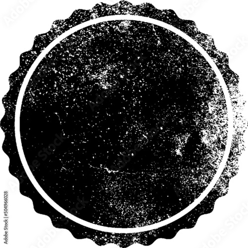 circular stamp element with a transparent background