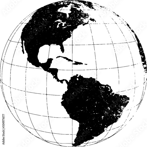 Fototapeta Naklejka Na Ścianę i Meble -  vintage world map element illustration with a transparent background