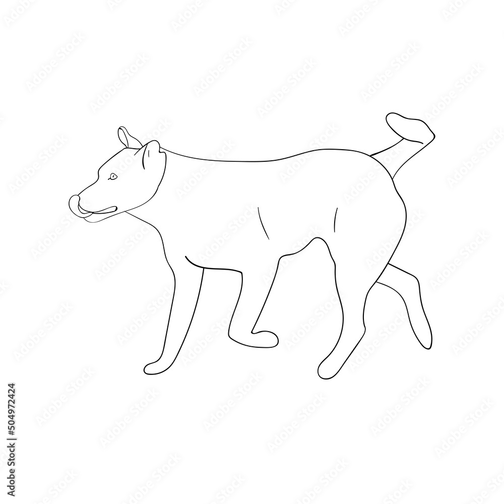Dog silhouette. Vector illustration. Dog silhouette. Vector illustration.