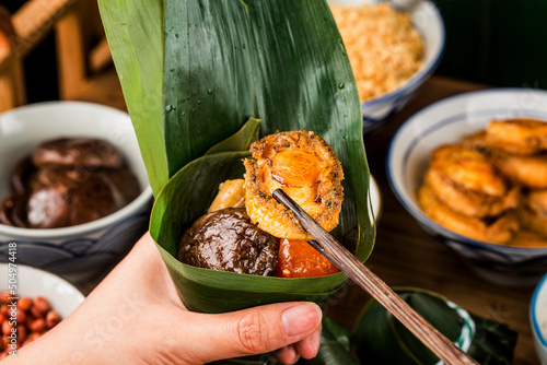 Photography Dragon Boat Festival Chinese rice dumpling meat zongzi