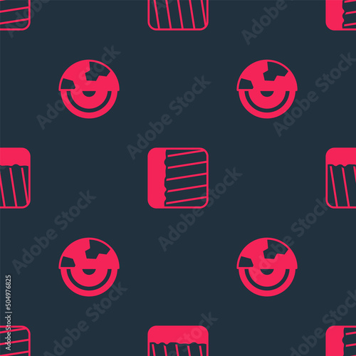 Set Earth core structure crust and Ground on seamless pattern. Vector