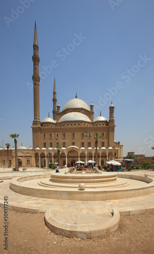 Exterior of Mosque of Muhammad Ali Pasha in the citadel of Cairo, Egypt