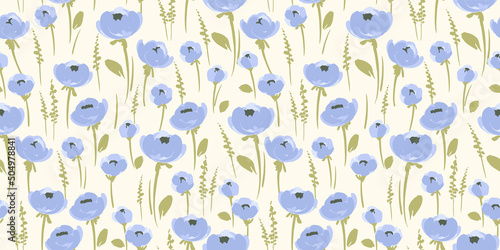 Floral seamless pattern. Vector design for paper, cover, fabric, interior decor and other