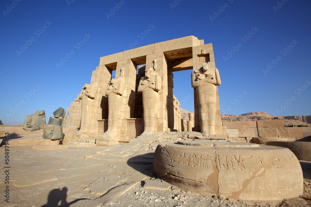 The Ramesseum, mortuary temple of Pharaoh Ramesses II, Luxor, Egypt
