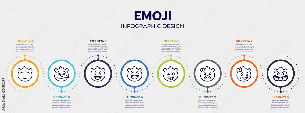 infographic for emoji concept. vector infographic template with icons and 8 option or steps. included calm emoji, lying emoji, rich laugh crazy desperate shy happy editable vector. infographic for emoji concept. vector infographic template with icons and 8 option or steps. included calm emoji, lying emoji, rich laugh crazy desperate shy happy editable vector.