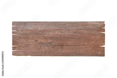 old wooden planks on a white background
