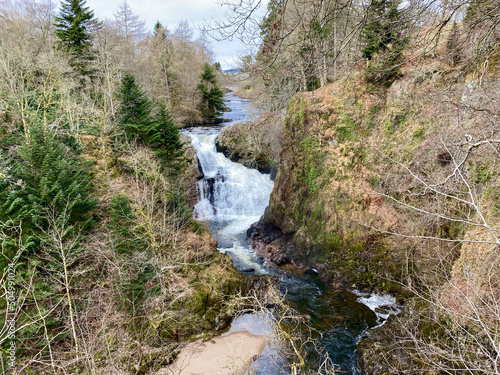 Reekie Linn Waterfall, Blairgowrie, Scotland photo