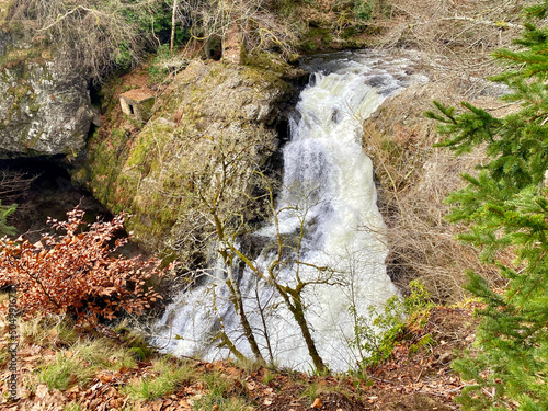 Reekie Linn Waterfall, Scotland photo