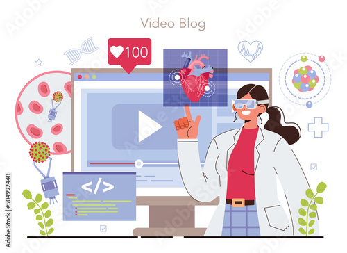 Online medicine online service or platform. IT medical services
