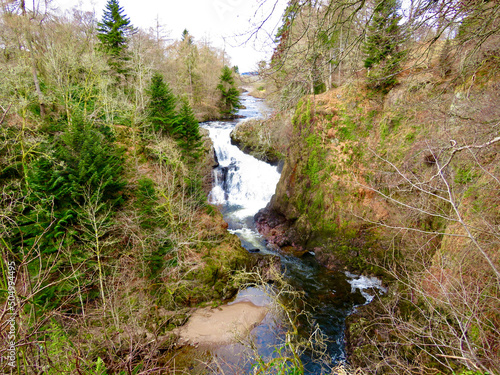 Reekie Linn Waterfall, Scotland photo