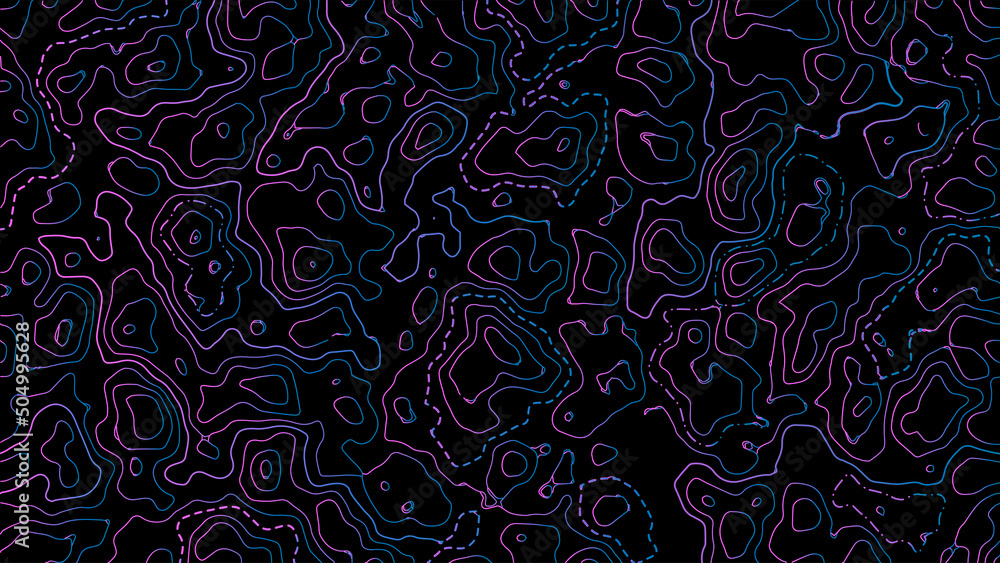 Topographic map. Topographical background. Linear graphics. Vector illustration.