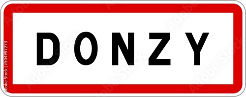 Panneau entrée ville agglomération Donzy / Town entrance sign Donzy photo