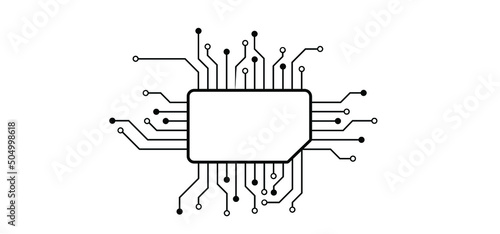 Mobile gsm sim card, PrePaid. Circuit board or electronic motherboard. lines and dots connect. Computer crime. Hacker using Phone, stealing data. Steal personal data. Cyber security. Keyloggers.