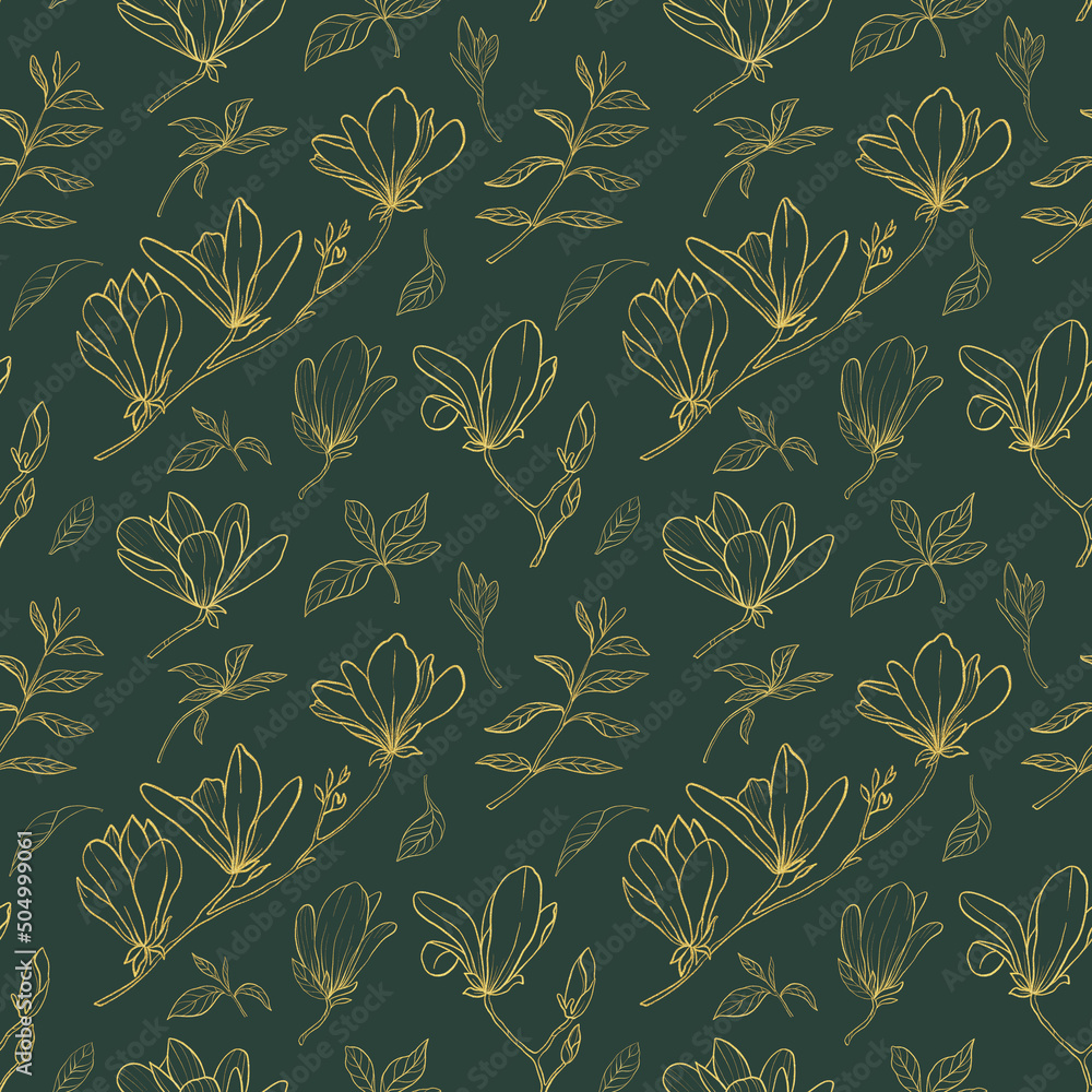 seamless floral pattern with leaves seamless floral pattern with leaves