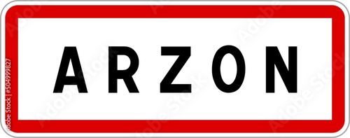 Panneau entrée ville agglomération Arzon / Town entrance sign Arzon photo