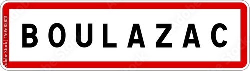 Panneau entrée ville agglomération Boulazac / Town entrance sign Boulazac