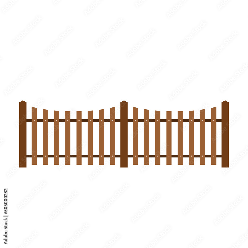 Wood Fence. railing vector. railing on white background. Wood Fence. railing vector. railing on white background.