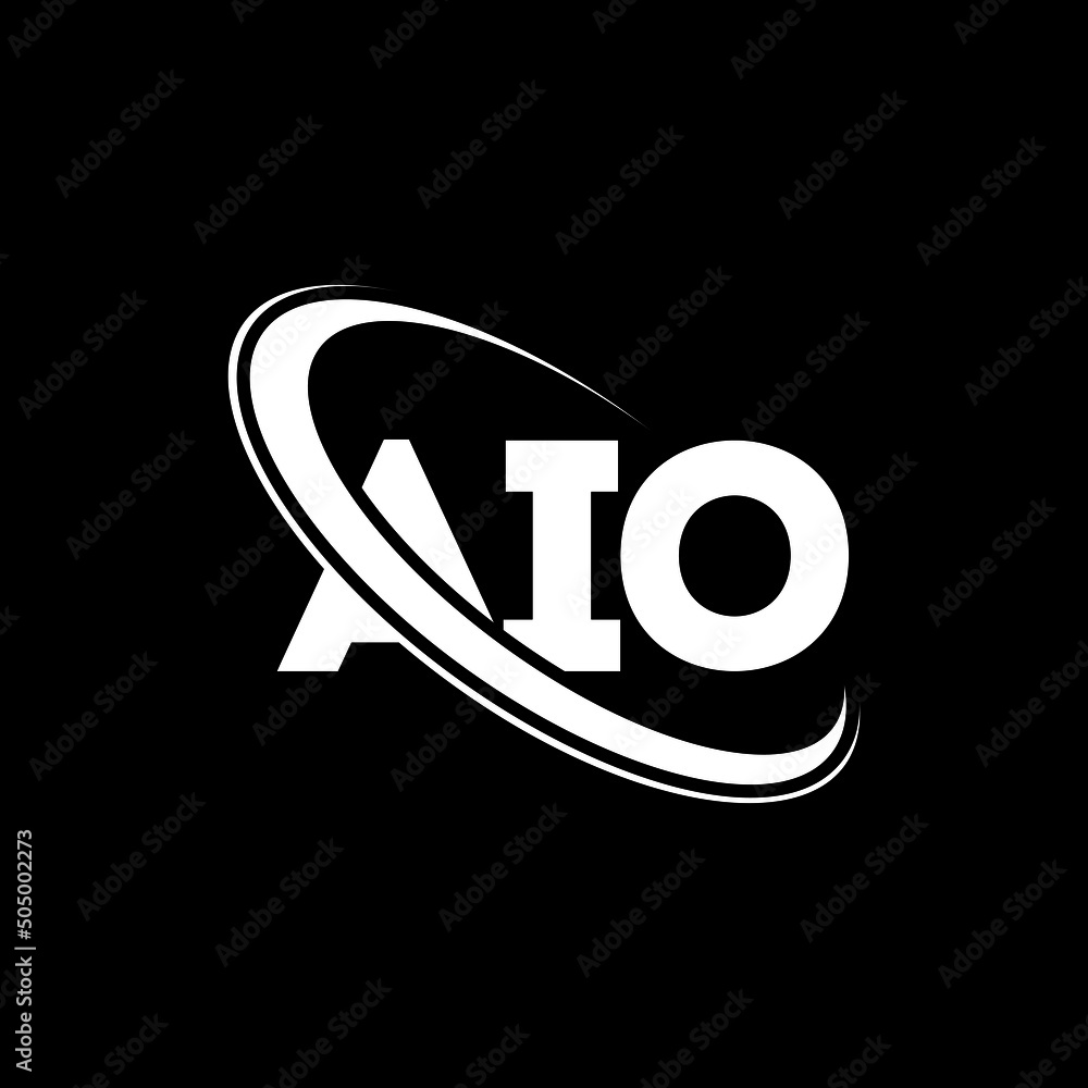 AIO logo. AIO letter. AIO letter logo design. Initials AIO logo linked