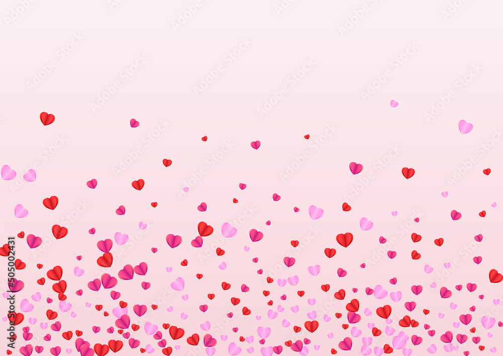 Pinkish Heart Background Pink Vector. Wedding Frame Confetti. Purple Anniversary Texture. Tender Heart Wallpaper Illustration. Fond Honeymoon Backdrop.