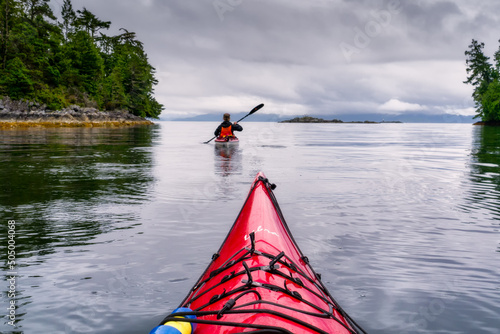Kayaking in the Broken Group Islands, Pacific Rim National Park, Vancouver Island, British Columbia, Canada