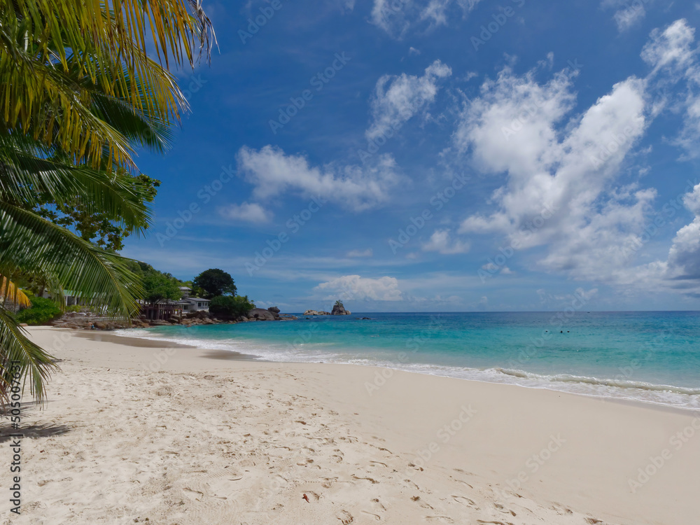 Beautiful Anse Takamaka beach, Mahe Island, Seychelles