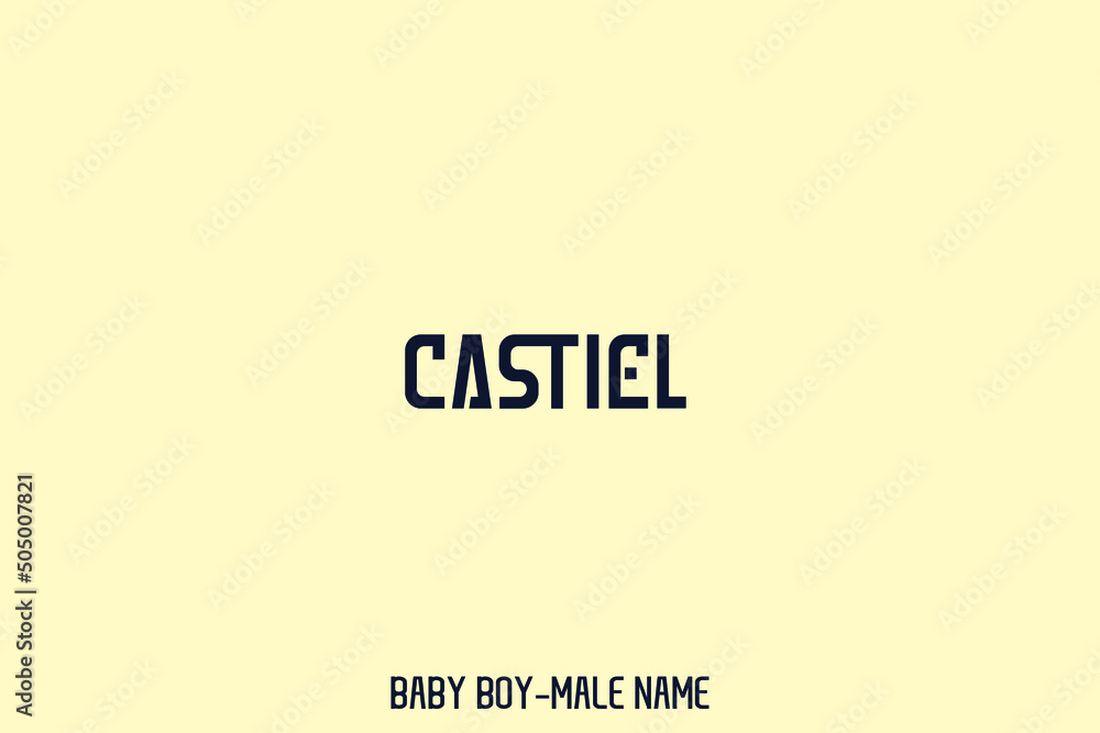 Ταπετσαρία Typography Text Castiel  Name of Baby Boy