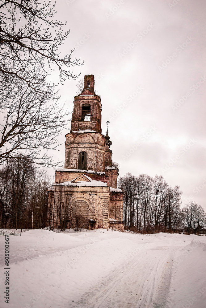 destroyed Orthodox bell tower destroyed Orthodox bell tower