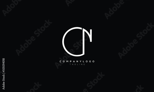 CN NC Abstract initial monogram letter alphabet logo design