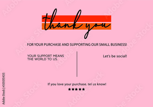 Thank you for your order card eps vector