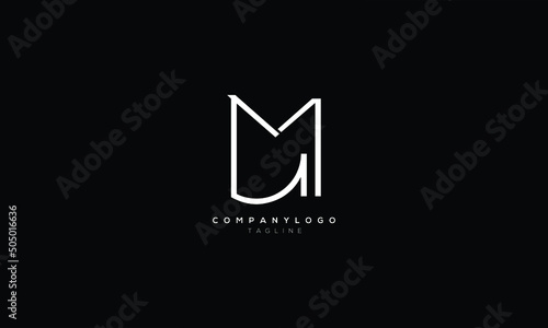 GM MG Abstract initial monogram letter alphabet logo design
