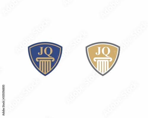 Letters JQ  Law Logo Vector 001