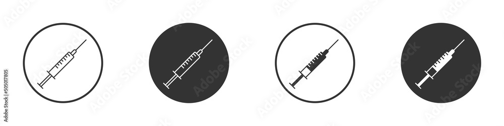Medical syringe icon. Outline medical syringe vector icon for web design isolated on white background. Medical syringe icon. Outline medical syringe vector icon for web design isolated on white background.