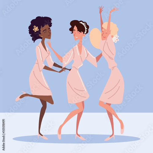 celebrating bridesmaids women