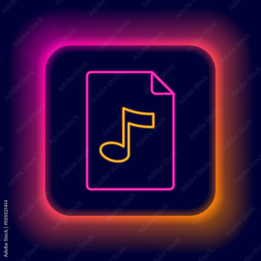 Glowing neon line MP3 file document. Download mp3 button icon isolated on black background. Mp3 music format sign. MP3 file symbol. Colorful outline concept. Vector Glowing neon line MP3 file document. Download mp3 button icon isolated on black background. Mp3 music format sign. MP3 file symbol. Colorful outline concept. Vector