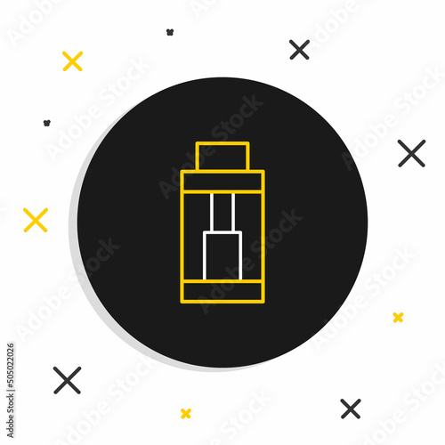 Line Vape mod device icon isolated on white background. Vape smoking tool. Vaporizer Device. Colorful outline concept. Vector