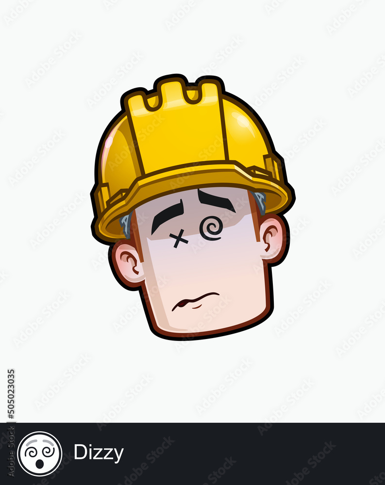 Construction Worker - Expressions - Unwell - Dizzy Construction Worker - Expressions - Unwell - Dizzy