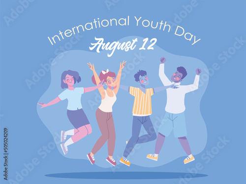 international youth day august 12 banner