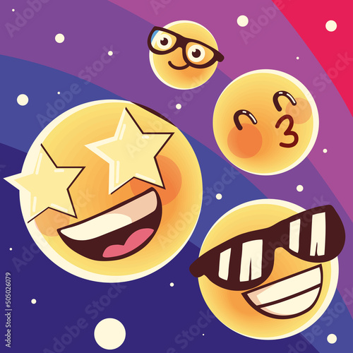 cheerful emoji expressions