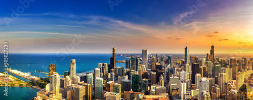 Aerial view of Chicago