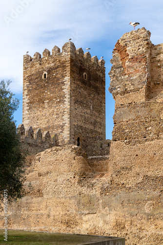 Medieval castleof of Nagula de Negrillos at sunset, León, Castilla y León, Spain. photo