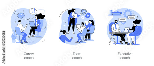 Business coaching isolated cartoon vector illustrations se