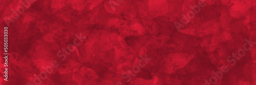 Dark rich red watercolor paint old vintage grunge marbled distressed paper texture background abstract colorful textured banner header design Christmas or Valentine's Day 14 February holiday color  