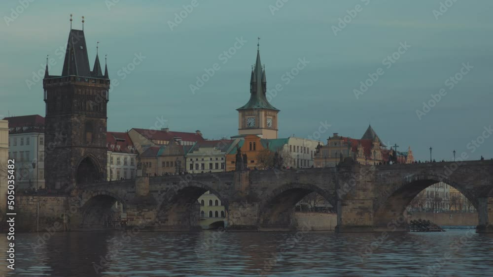 landscape with Vltava river and Karlov most in Prague, Czech Republic at sunset. landscape with Vltava river and Karlov most in Prague, Czech Republic at sunset.