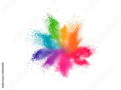 Obraz na plátně Floating colour powder Dust Photoshop Overlays, Sparkling Glitter powder, colore
