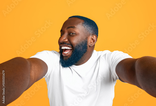 Happy African-American man ...