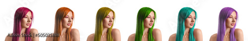 Set of beautiful naked youn...