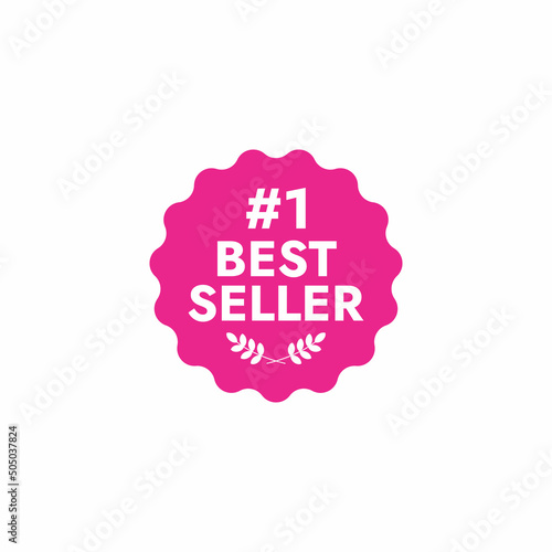 simple bestseller color label vector