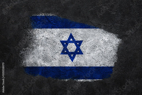 Flag of Israel painted on d...