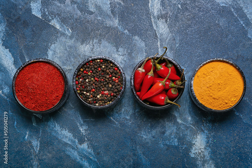 Assorted spices and chili p...
